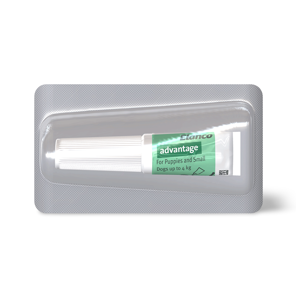 Advantage Flea Control for Puppies and Small Dogs up to 4kg 4 Pack