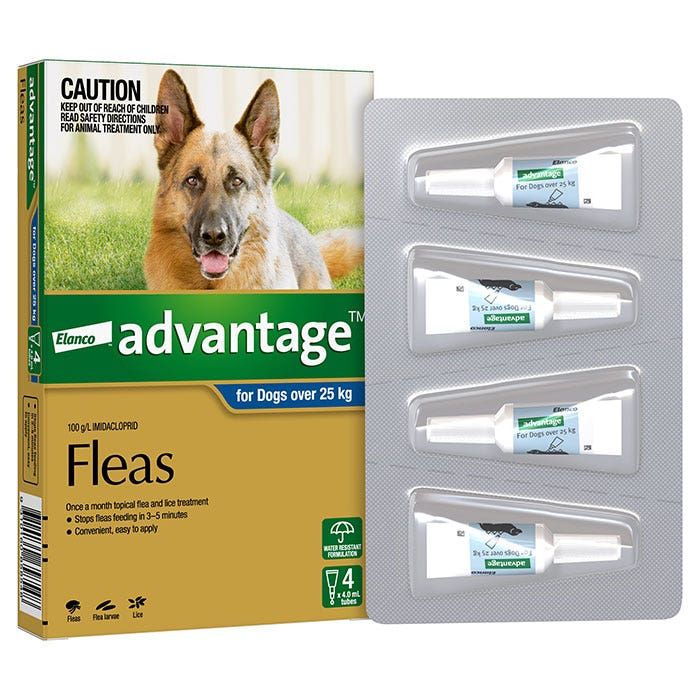 Advantage Flea Control for Dogs over 25kg 4 Pack