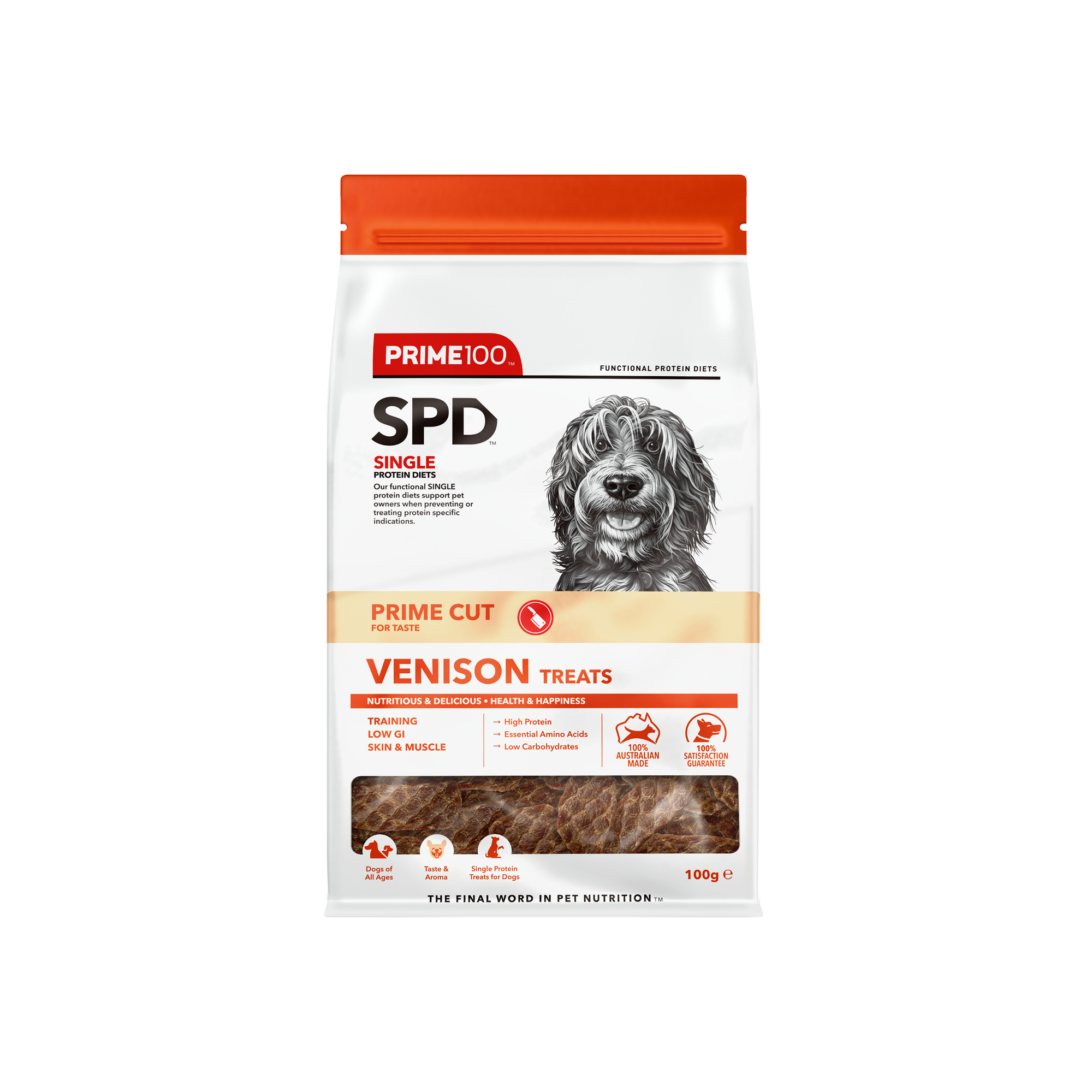 SPD™ Prime Cut Venison Treats 100g