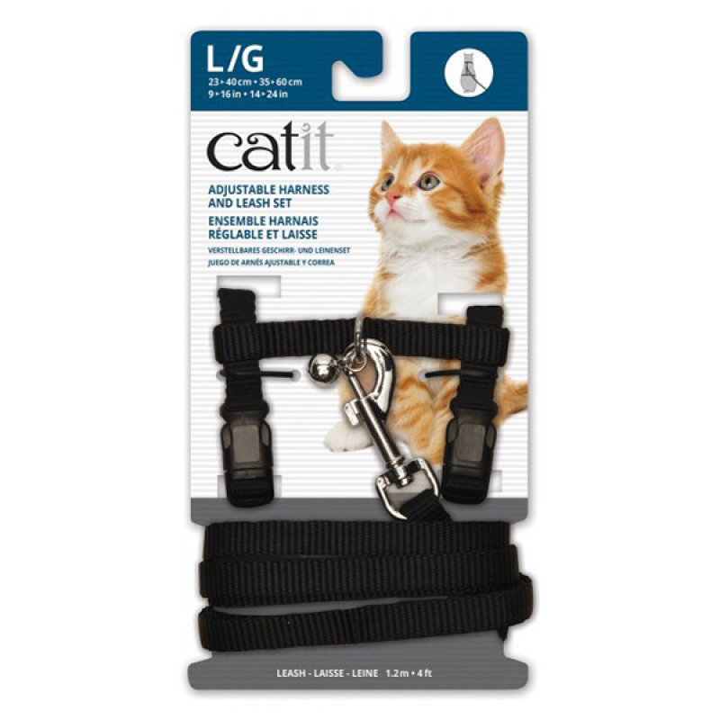 Catit Cat Harness and Lead Black