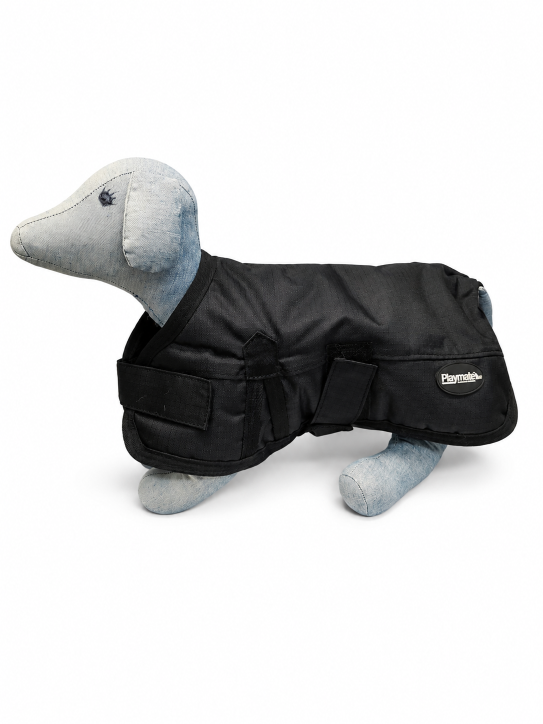 Playmate Water Resistant Black Dog Coat 40cm