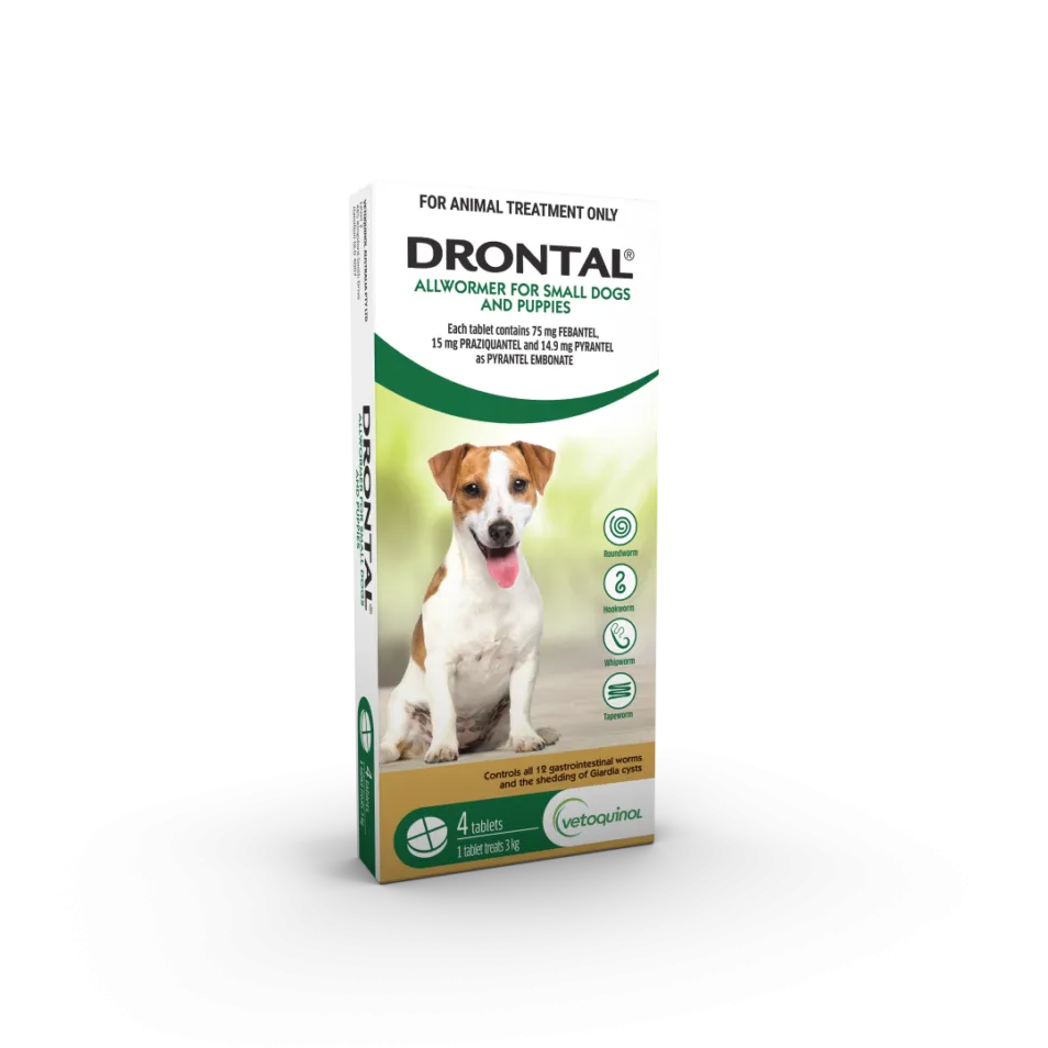 Drontal Allwormer for Small Dogs and Puppies 4 tablets