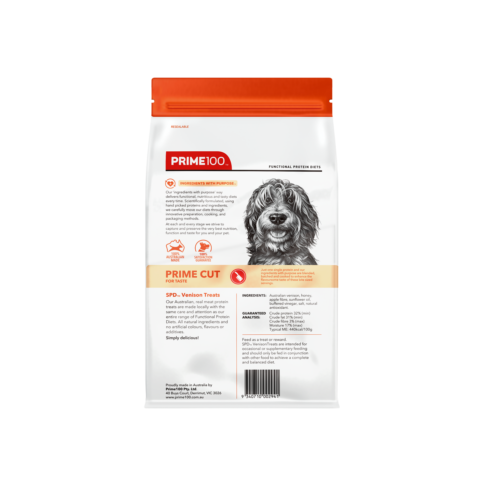 SPD™ Prime Cut Venison Treats 100g