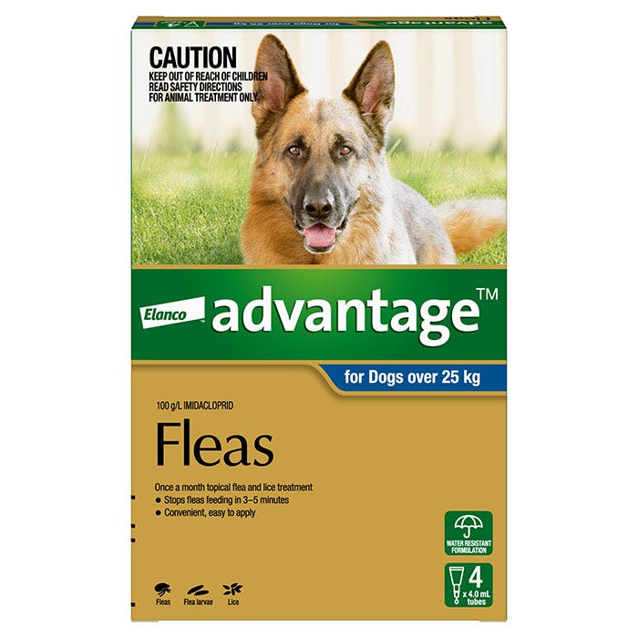 Advantage Flea Control for Dogs over 25kg 4 Pack