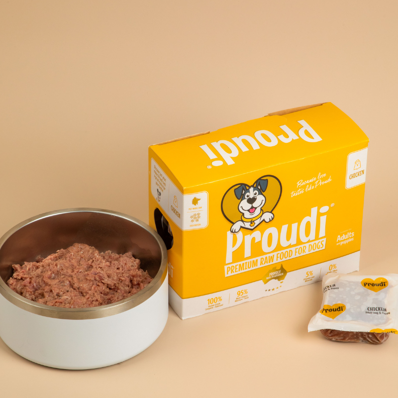 Proudi single protein chicken patties for dogs 2.4kg