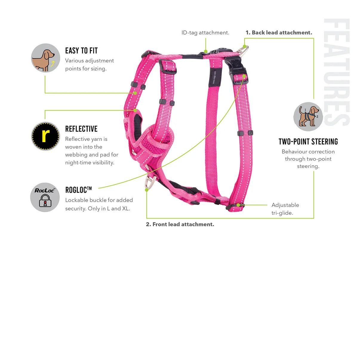 Rogz Utility Control Harness Small