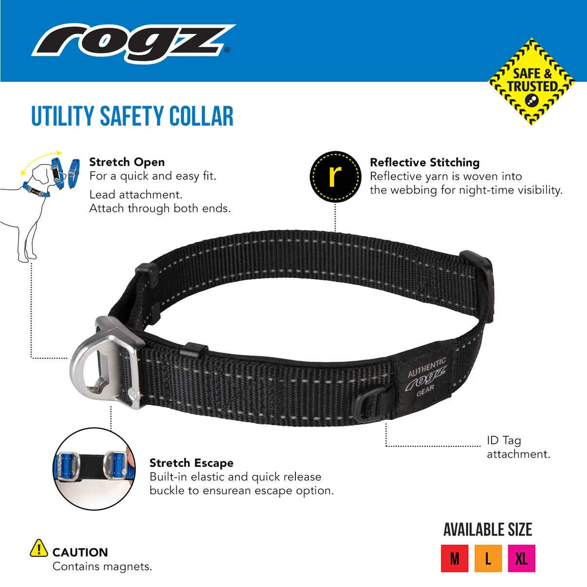 Rogz Utility Safety Collar Red