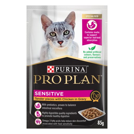 PRO PLAN Purina Sensitive Chicken in Gravy Pouch Cat Food