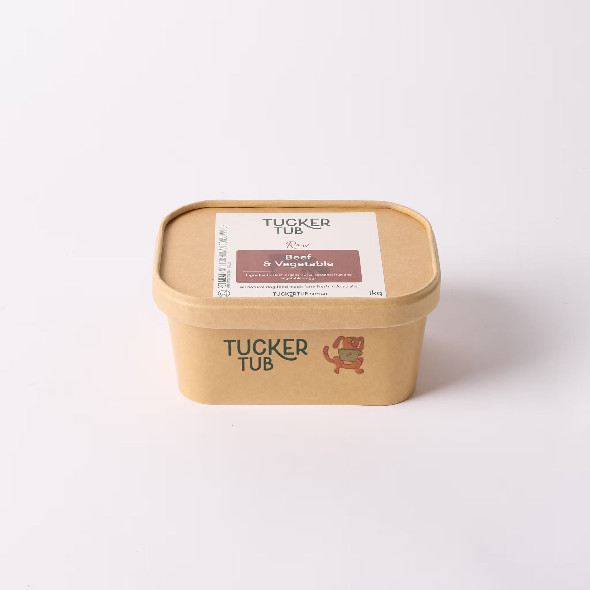 Tucker Tub Raw Beef & Vegetable Dog Food 1kg