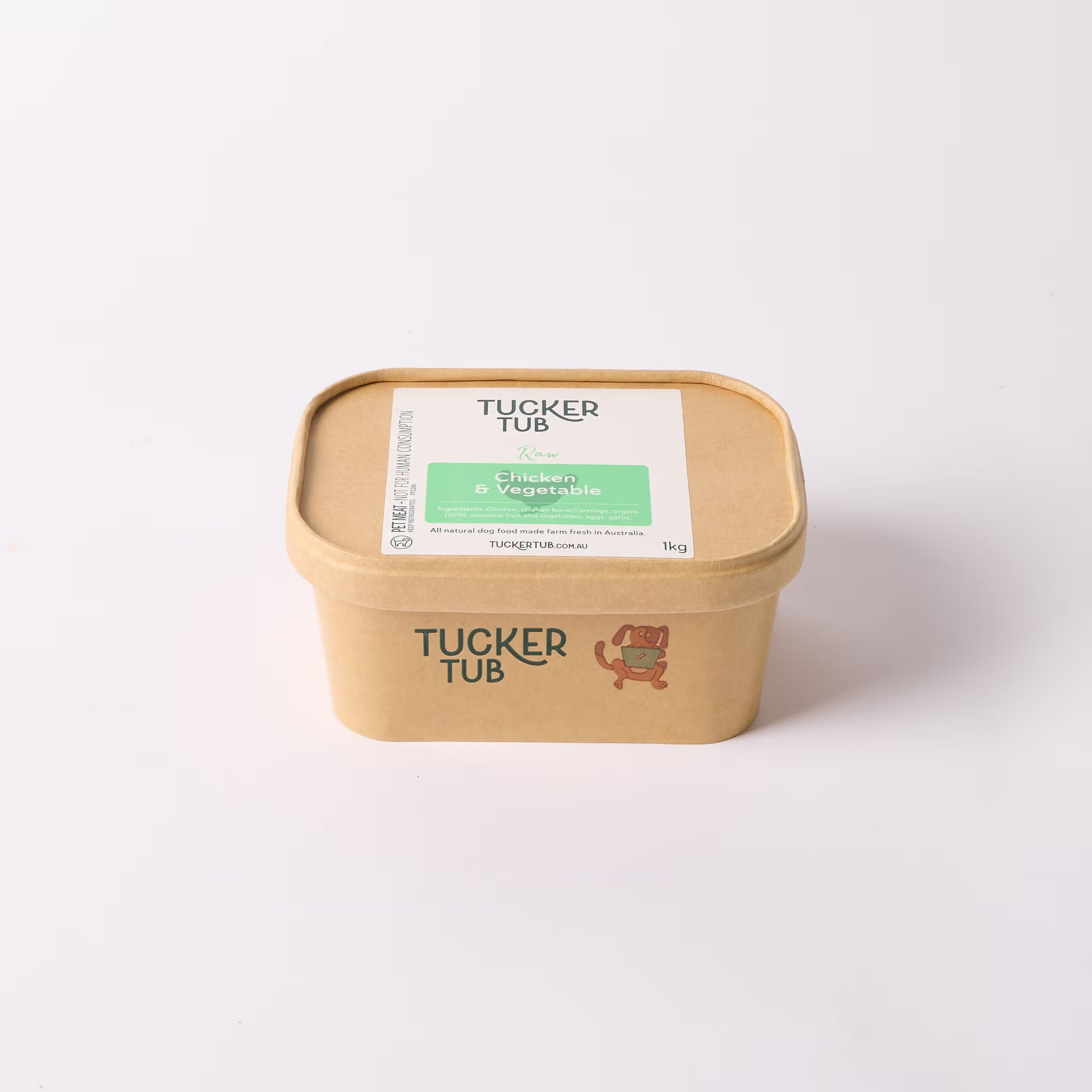 Tucker Tub Raw Chicken & Vegetable Dog Food 1kg