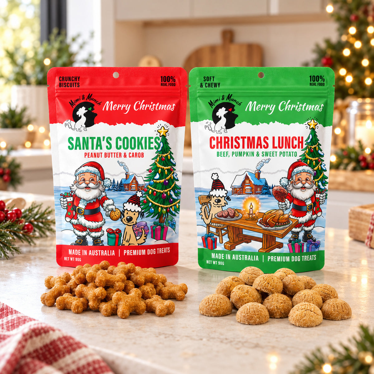 Christmas Doggy Treat Pack 90g