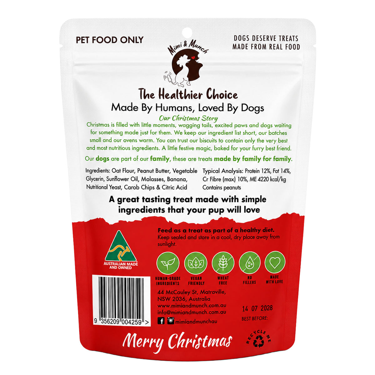 Christmas Doggy Treat Pack 90g