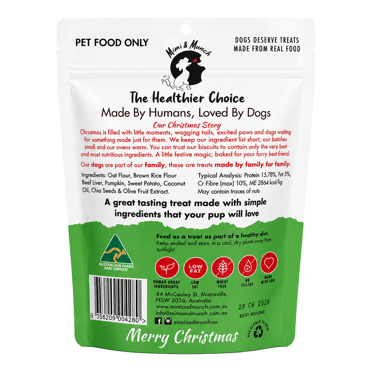 Christmas Doggy Treat Pack 90g