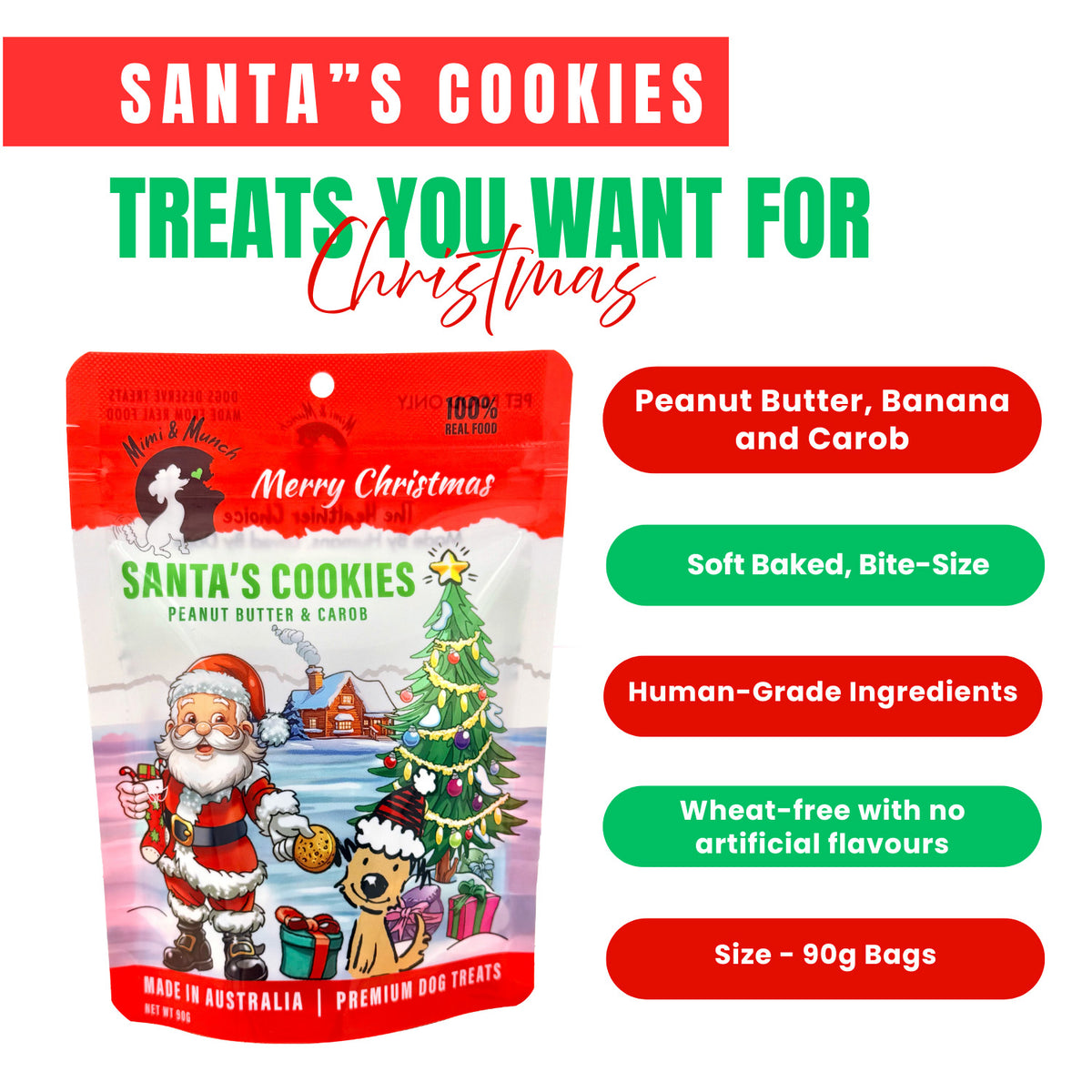 Christmas Doggy Treat Pack 90g