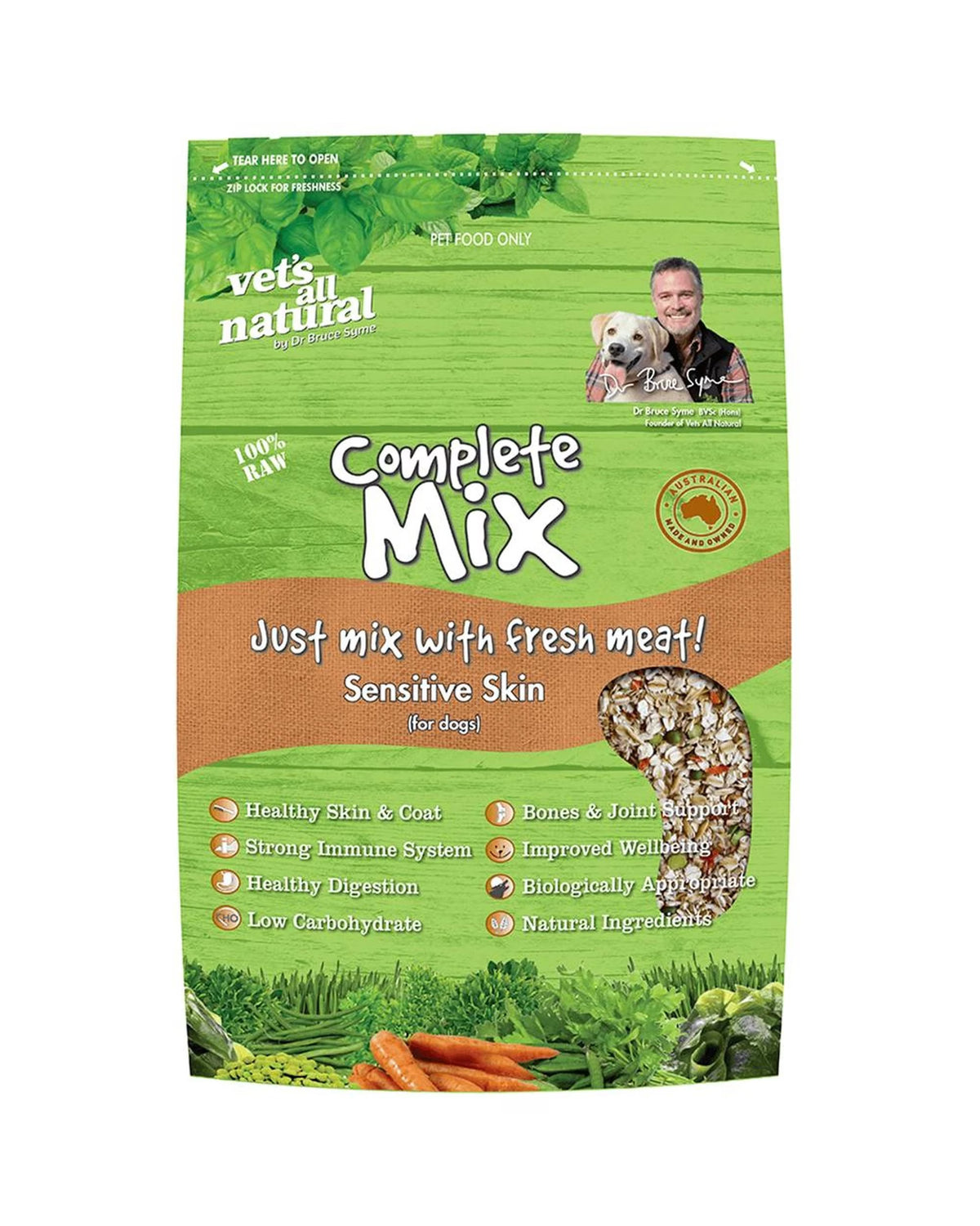 Vets All Natural Complete Mix Sensitive Skin 1kg
