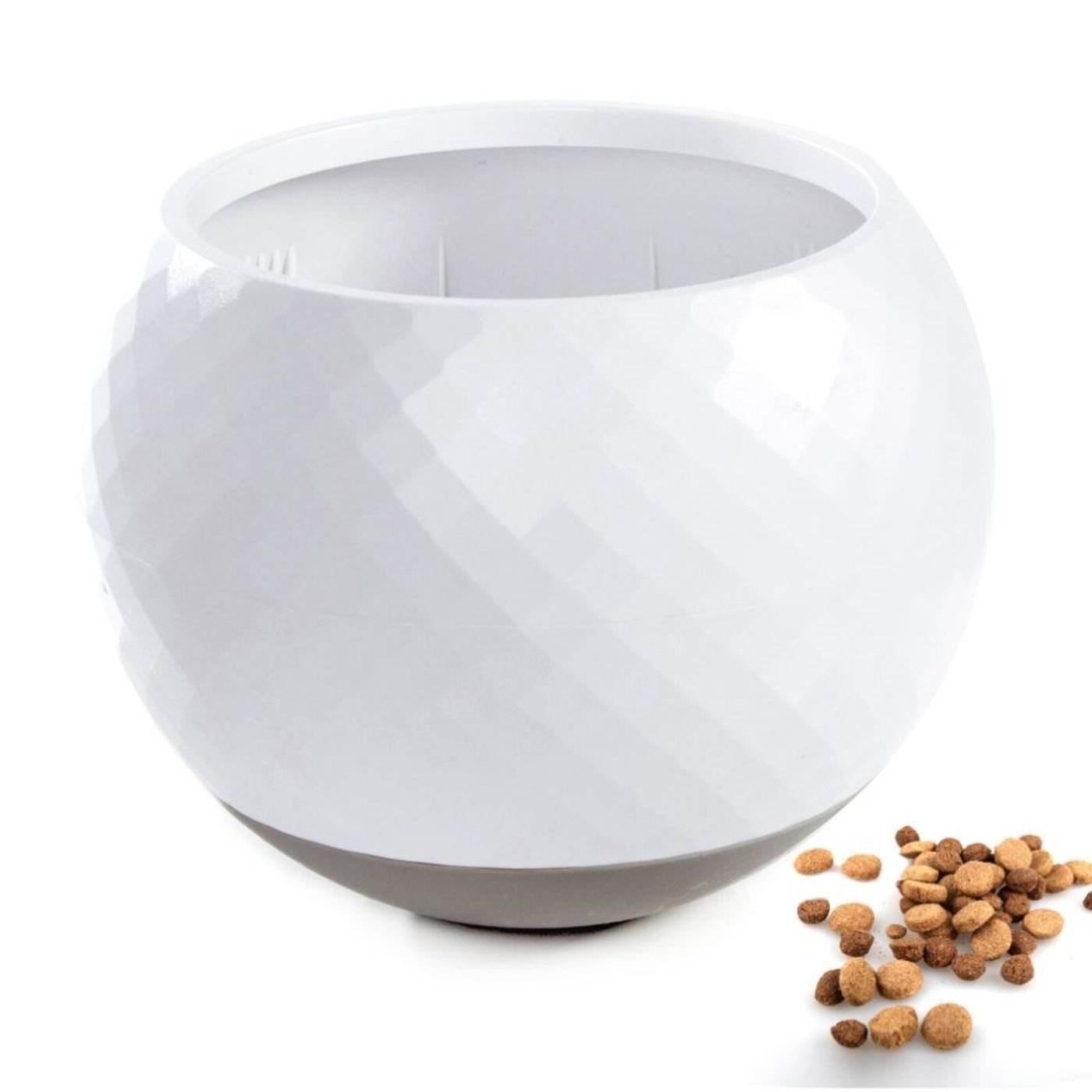 All Fur You Wobbler Slow Feeder Bowl Grey