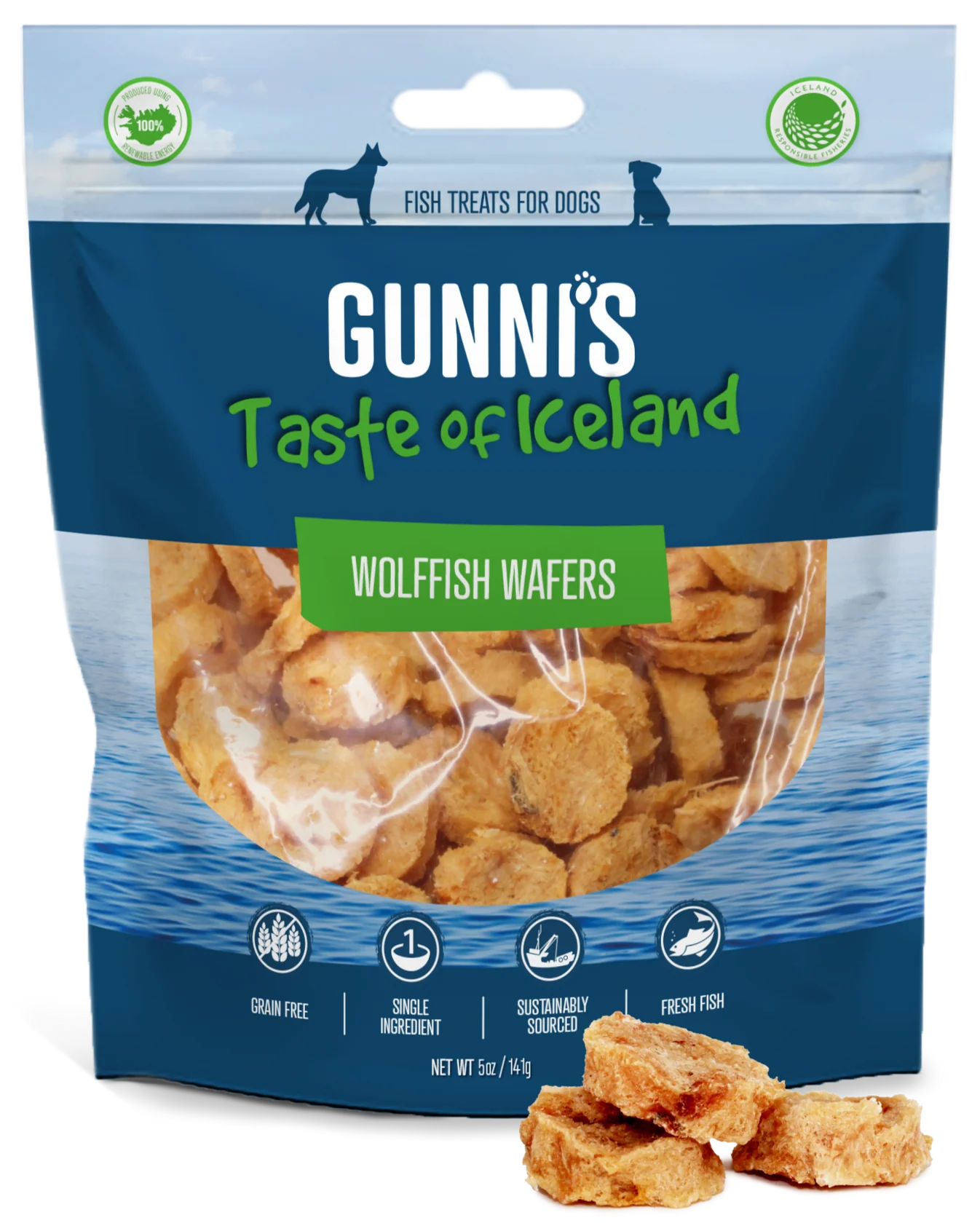 Gunni's Wolffish Wafers 141g