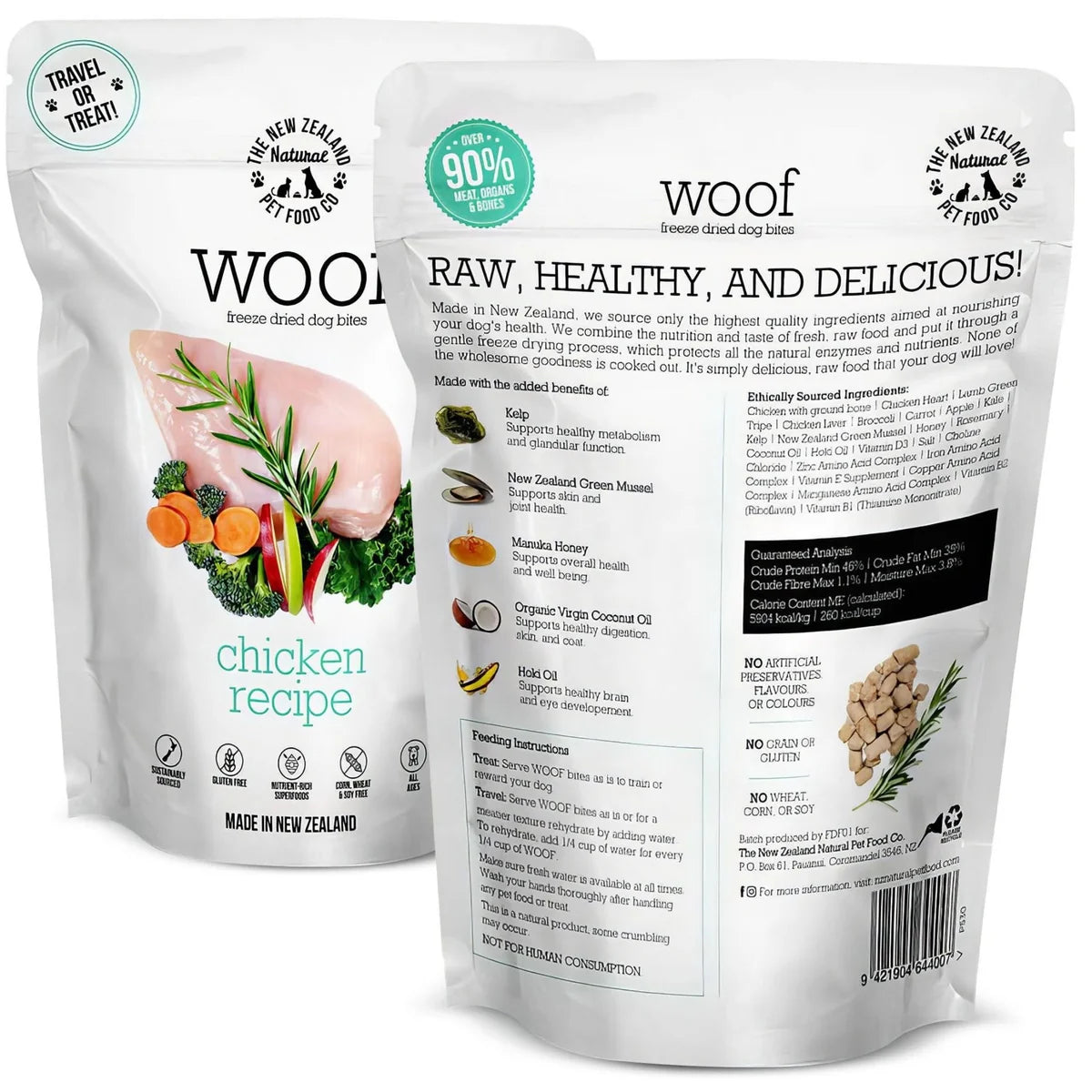 Woof Freeze Dried Dog Bites 50g