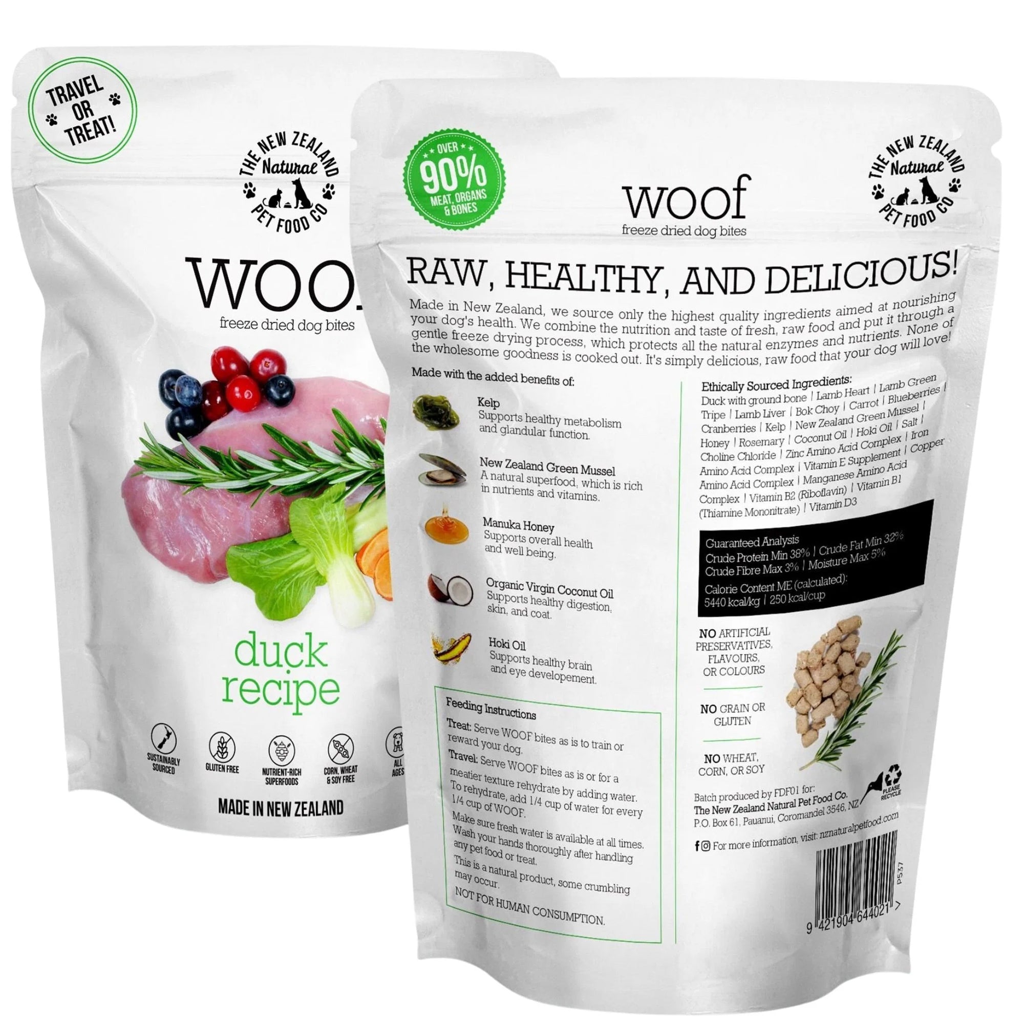 Woof Freeze Dried Dog Bites 50g