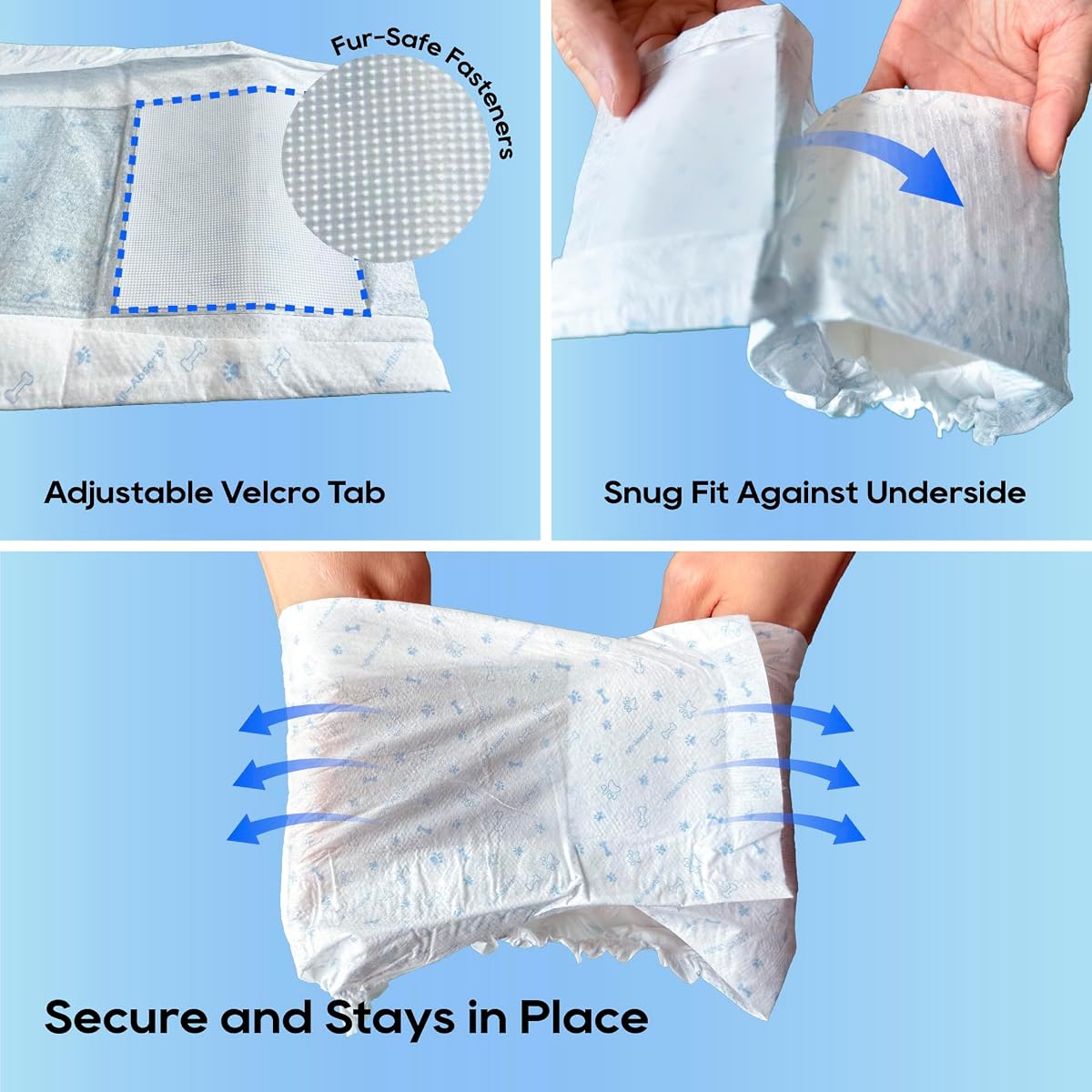 HoneyCare Disposable Male Wraps Medium 50pk